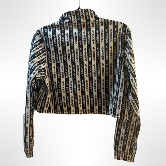 Adidas originals Black and White Women's Cropped Jacket - Picture 2 of 4